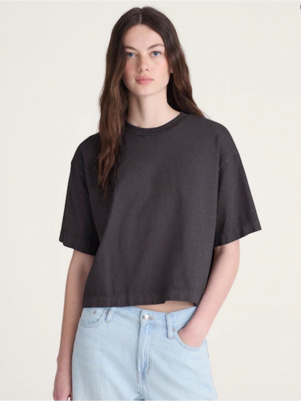 Madewell boxy crop tee
